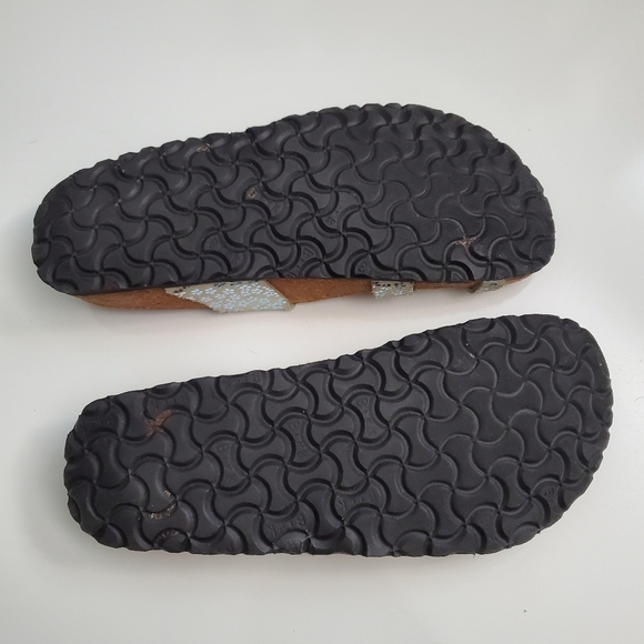 Birkenstock Papillio Mayari Blue Metallic Floral Sandals - Picture 5 of 6